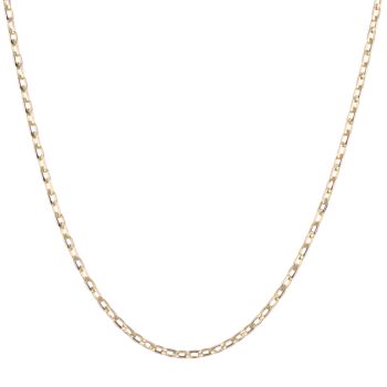 9ct Yellow Gold Elongated Belcher Chain 18"