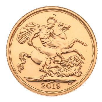 2019 Elizabeth II Fifth Portrait UK Full Sovereign Coin