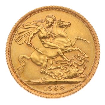 1968 Elizabeth II First Portrait UK Full Sovereign Coin