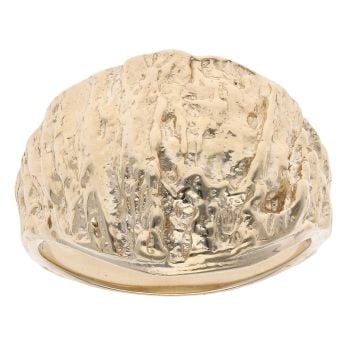 9ct Yellow Gold Textured Signet Ring