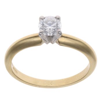 18ct Yellow Gold 0.43ct Brilliant Cut Diamond Solitaire Ring