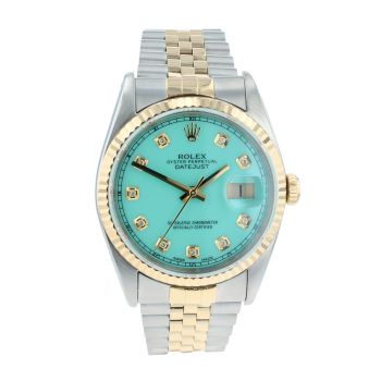 Rolex Custom Datejust Pre Owned Watch Ref 16233