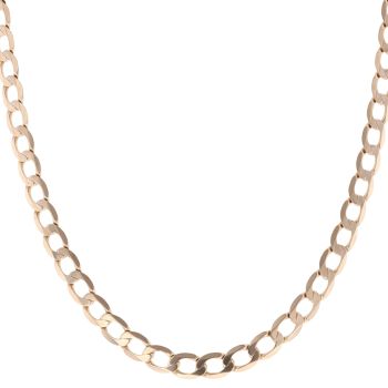 9ct Yellow Gold Curb Chain 22"