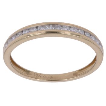 18ct Yellow Gold 0.18ct Brilliant Cut Diamond Eternity Ring