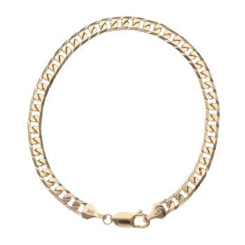 9ct Yellow Gold Curb Bracelet 8"