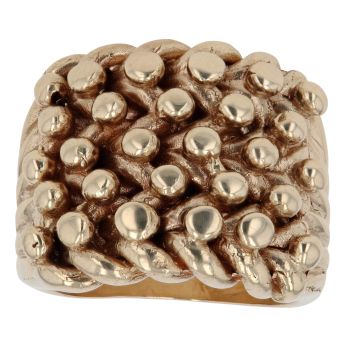 9ct Yellow Gold Five Row Keeper Ring