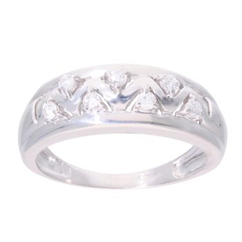 9ct White Gold 0.20ct Diamond Fancy Ring