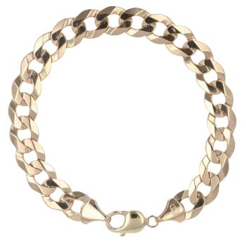 9ct Yellow Gold Curb Bracelet 9"