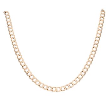 9ct Yellow Gold Curb Chain 22"