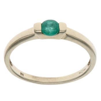 9ct Yellow Gold Emerald Solitaire Ring