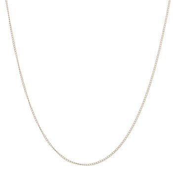 9ct Yellow Gold Small Links Curb Chain 22"