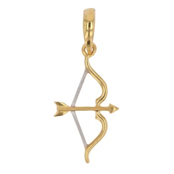 22ct Yellow and White Gold Bow and Arrow Pendant