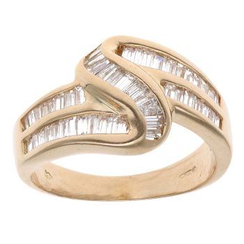 14ct Yellow Gold 0.50ct Baguette Cut Diamond Fancy Ring