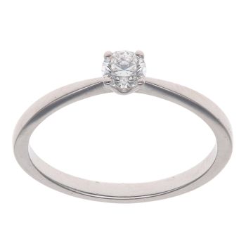 18ct White Gold 0.30ct Brilliant Cut Diamond Solitaire Ring