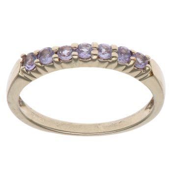 9ct Yellow Gold Tanzanite Eternity Ring