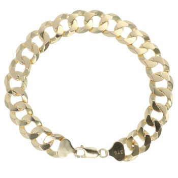 9ct Yellow Gold Curb Bracelet 8.5"