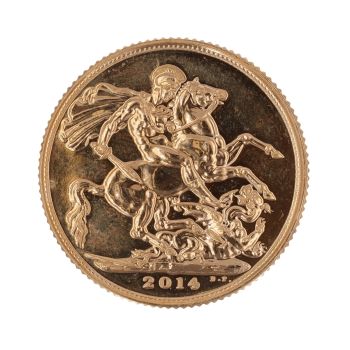 2014 Elizabeth II Fourth Portrait UK Full Sovereign Coin