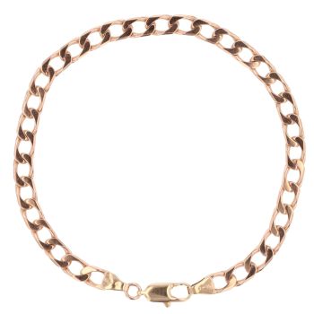 9ct Yellow Gold Curb Bracelet 7.5"