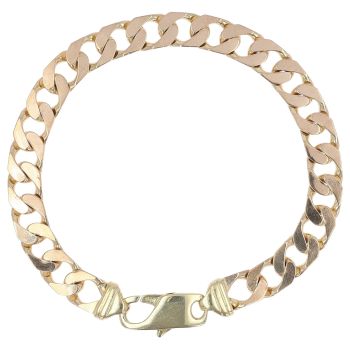9ct Yellow Gold Curb Bracelet 8"