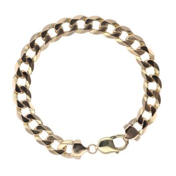 9ct Yellow Gold Curb Bracelet 8.5"