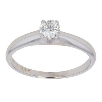 18ct White Gold 0.36ct Brilliant Cut Diamond Solitaire Ring