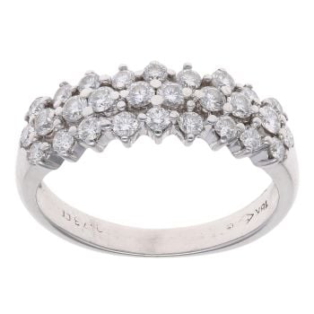 18ct White Gold 0.73ct Brilliant Cut Diamond Fancy Ring