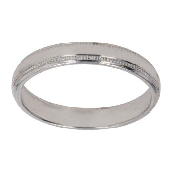 9ct White Gold 3mm Wedding Band