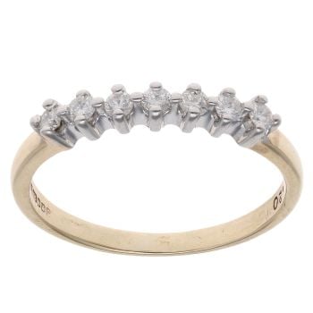 9ct Yellow Gold 0.20ct Brilliant Cut Diamond Half Eternity Ring
