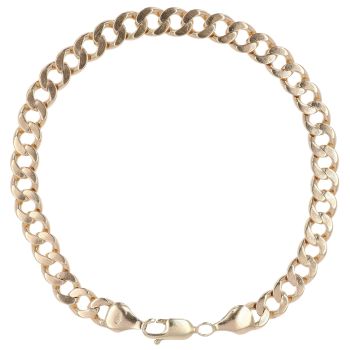 9ct Yellow Gold Curb Bracelet 9"