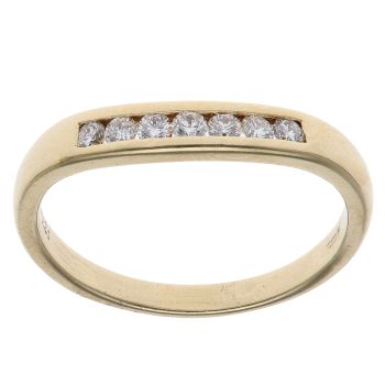 18ct Yellow Gold 0.24ct Brilliant Cut Diamond Wishbone Ring