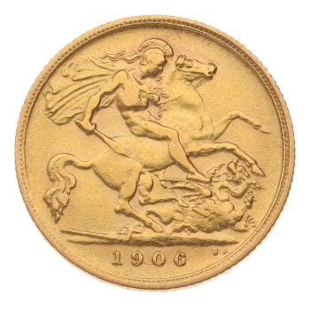 1906 Edward VII Half Sovereign Coin