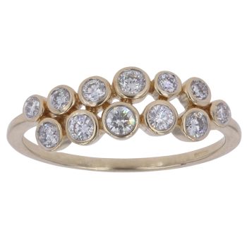 9ct Yellow Gold 0.50ct Brilliant Cut Diamond Fancy Ring