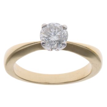 18ct Yellow Gold 1.00ct Brilliant Cut Diamond Solitaire Ring