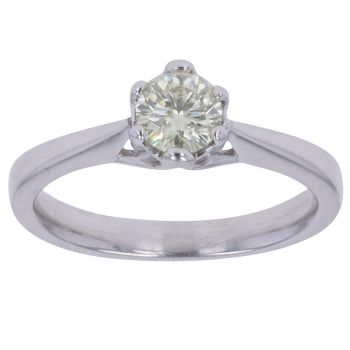 18ct White Gold 0.33ct Brilliant Cut Diamond Solitaire Ring
