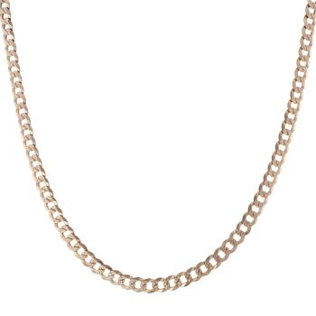 9ct Yellow Gold Diamond Cut Curb Chain 20"