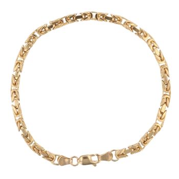 9ct Yellow Gold Byzantine Bracelet 8.5"