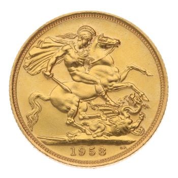 1958 Elizabeth II Full Sovereign Coin