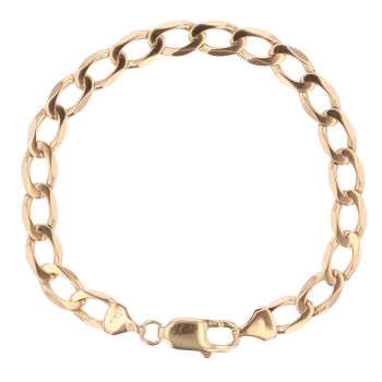 9ct Yellow Gold Curb Bracelet 7.5"