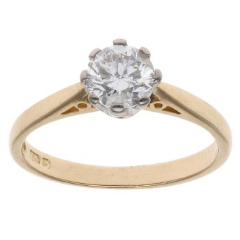 18ct Yellow Gold 0.77ct Brilliant Cut Diamond Solitaire Ring