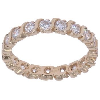 14ct Yellow Gold Cubic Zirconia Full Eternity Ring