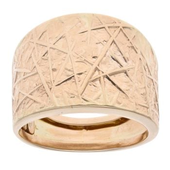 9ct Yellow Gold Patterned Fancy Ring