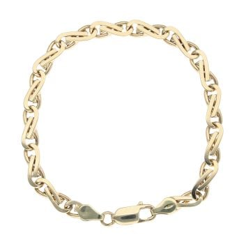 9ct Yellow Gold Fancy Bracelet 7.5"