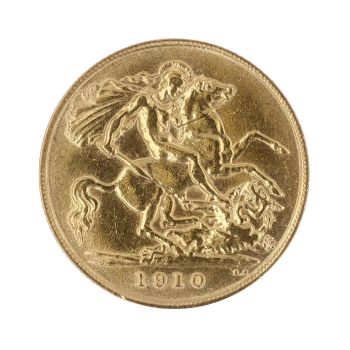 1910 Edward VII Large Head UK Half Sovereign Coin