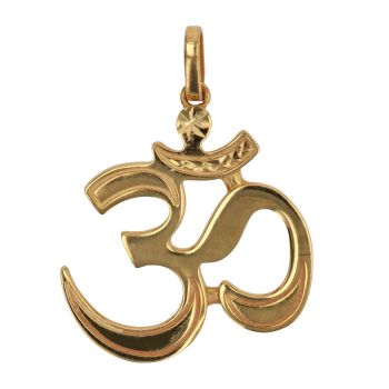 22ct Yellow Gold Om Fancy Pendant