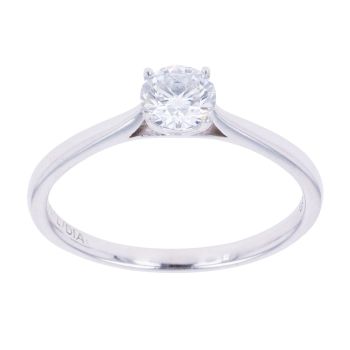 9ct White Gold 0.50ct Brilliant Cut Lab Grown Diamond Solitaire Ring