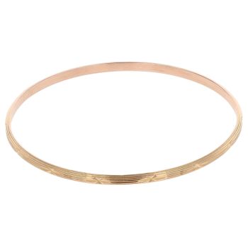 18ct Yellow Gold Patterned Bangle