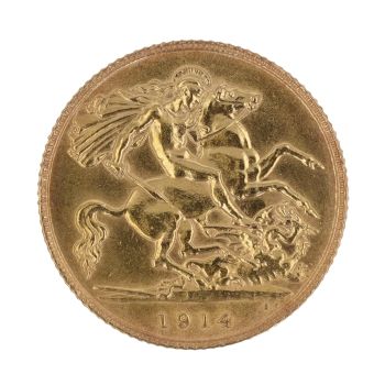 1914 George Half Sovereign Coin