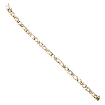 9ct Yellow Gold Fancy Bracelet 7.5"