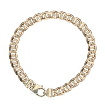 9ct Yellow Gold Textured Anchor Bracelet 7.5"