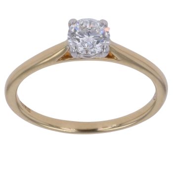 18ct Yellow Gold 0.50ct Brilliant Cut Lab Grown Diamond Solitaire Ring